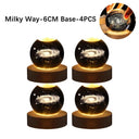 USB LED night light, Galaxy Crystal Ball lamp, 3D planet moon lamp, home decoration  ourlum.com A-Solar system-4PCS  