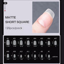 Petite Clear Acrylic Nail Tips Set Matte Finish Styling Kit