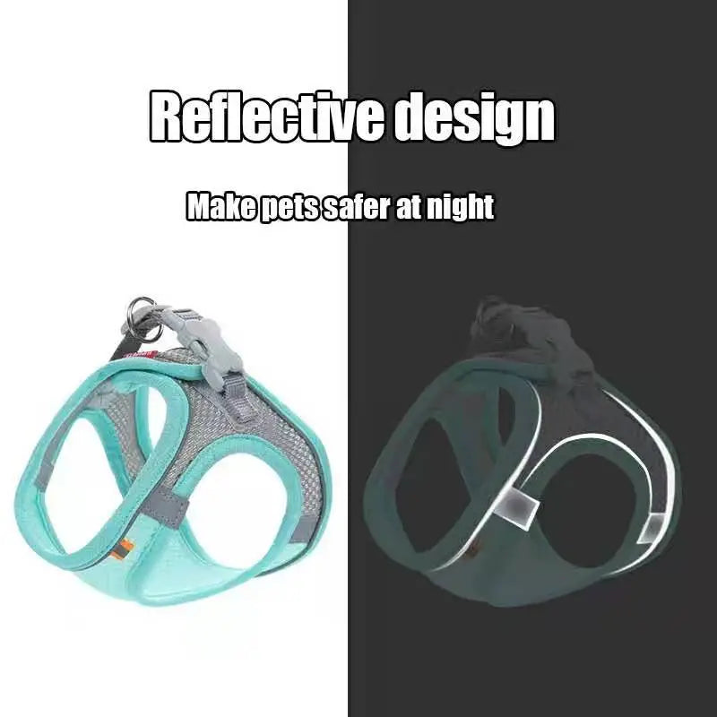 MADDEN Reflective Breathable Adjustable Pet Harness & Leash Set for Small-Medium Dogs  ourlum.com   