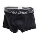 Men’s Solid Colour Middle Waist Ice Silk Boxer Briefs