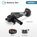 Yofidra 125mm Brushless Angle Grinder 3 Gears Cordless Efficient Wood Cutting Polishing Power Tool  For Makita 18V Battery  ourlum.com 1 Battery EU Plug france 