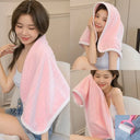 Square Spiral Bath Towel Designer Solid Color Quick Drying