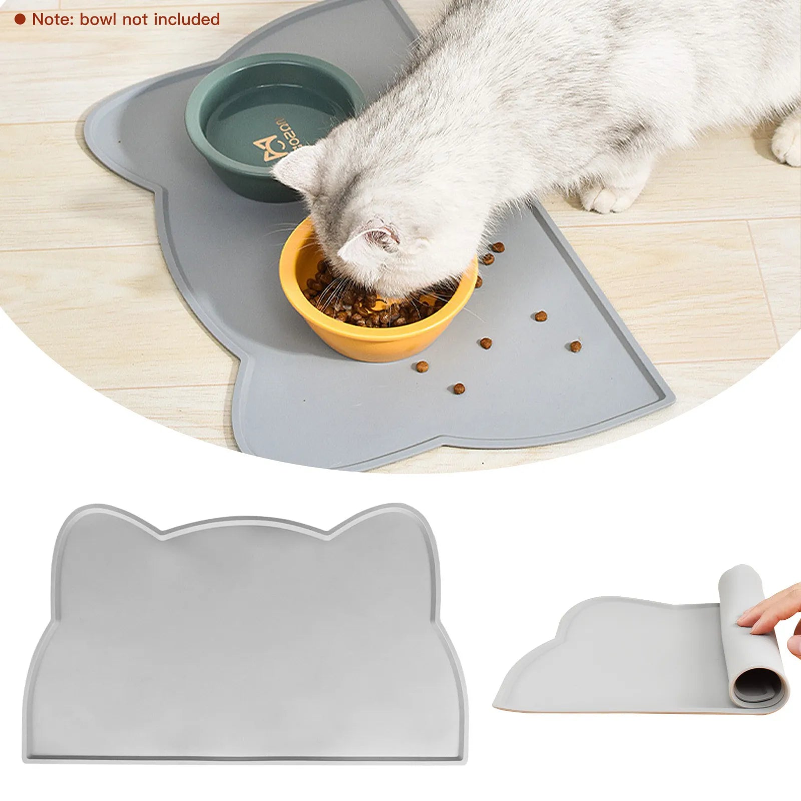 Pet Silicone Mat: Waterproof Food & Drinking Pad for Dog Cat  ourlum.com   