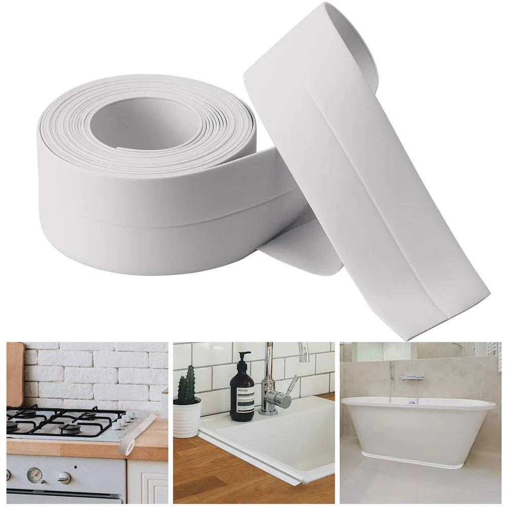 PVC Waterproof Sealing Tape: Kitchen & Bathroom Caulk Strip: Easy Application & Durable  ourlum.com   