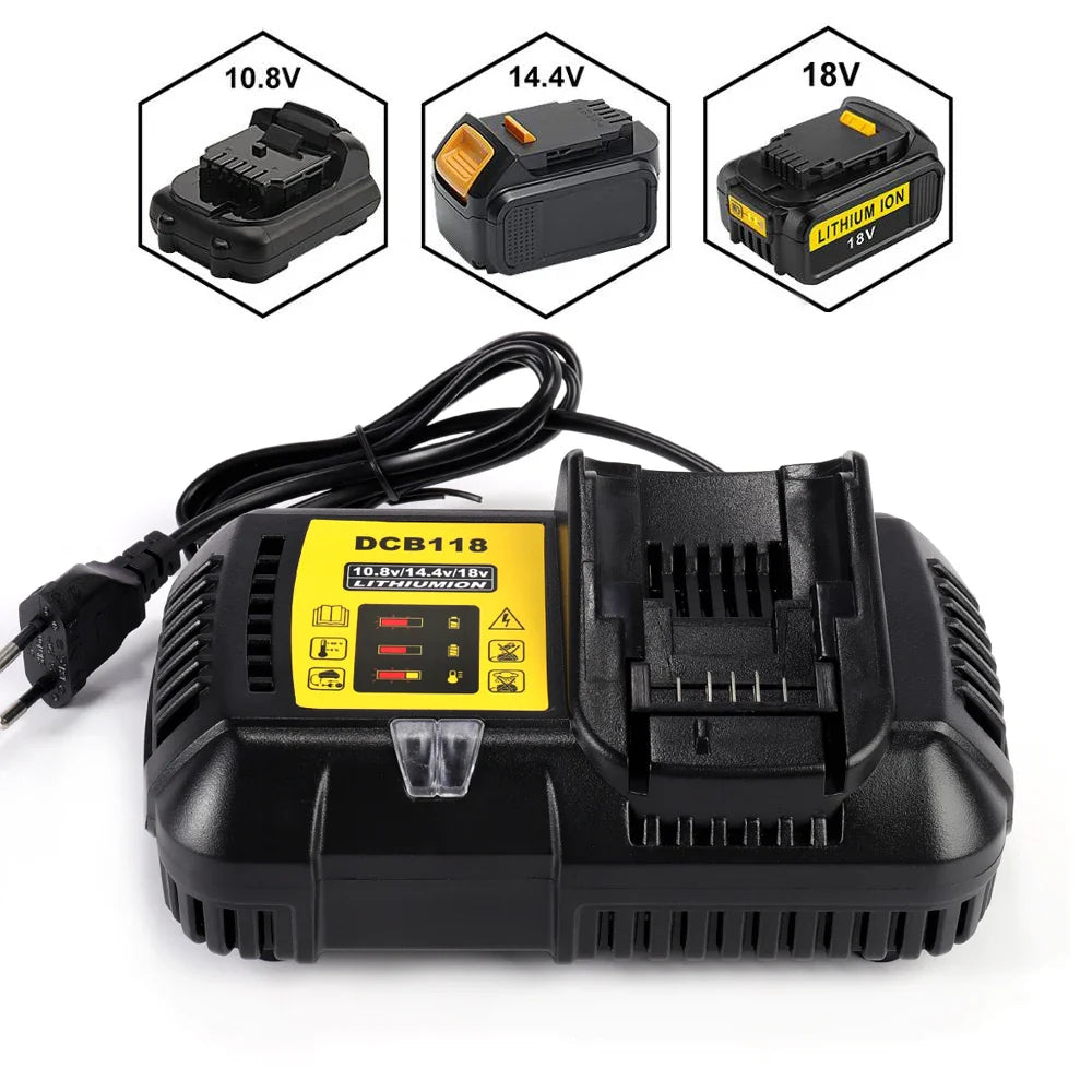 4.5A Dewalt DCB118 Battery Charger for 10.8V-20V Tools - Fast, Intelligent, Portable