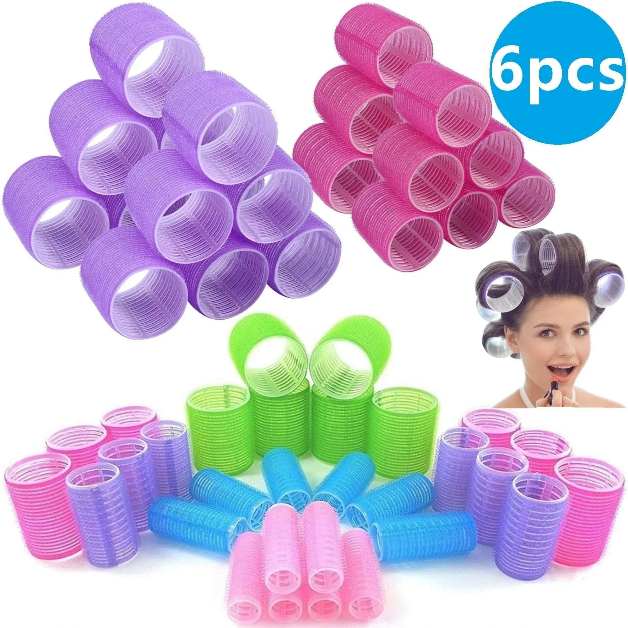 Jumbo Self-Grip Hair Curlers: Salon Quality Heatless Curls Foam Rollers