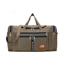 WaterProof Waxed Canvas Leather Men Travel Bag Large Tote