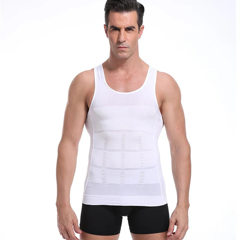 Men's Compression Shapewear Vest for Tummy Control and Slim Waist in Sports & Fitness