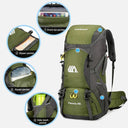 50L Travel Backpack Camping Men Large Hiking Bag Tourist Rucksack Waterproof Outdoor Sports Climbing Mountaineering Bag Luggage  ourlum.com   