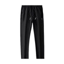 Ice Silk Men's Pants 2023 Summer New Black Gray Casual Wear