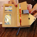 Leaves Long Wallet Stylish PU Leather Coin Holder for Women