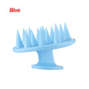 Silicone shampoo scalp hair massager shampoo massage comb bath massage brush scalp massager hair shower brush comb care tool  ourlum.com blue  