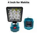 18V LED Work Light for Makita Dewalt Milwaukee Flood Lamp