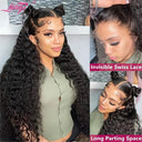 Bulk Brazilian Deep Wave Lace Front Wig Pre-Plucked Human Hair