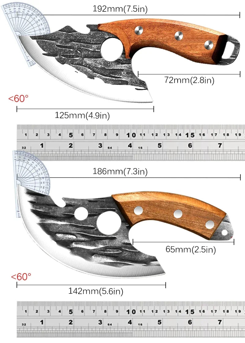 Handcrafted Stainless Steel Boning Knife with Wooden Handle