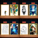 Light Painting Picture Frame Zelda Tears of the Kingdom Led Night Light Moon Lamp Zelda Anime Figure Bedroom Home Decor Gifts  ourlum.com   