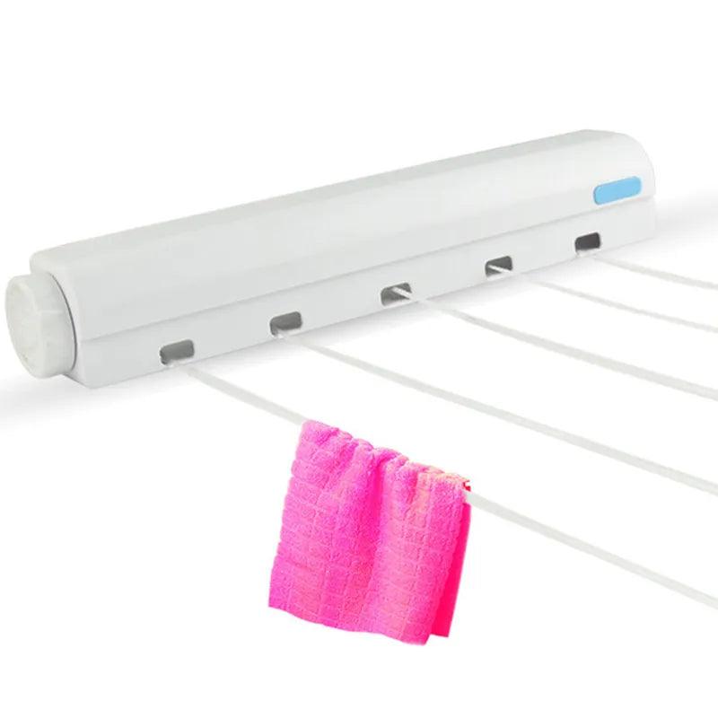 Retractable Wall-Mounted Indoor Clothes Drying Rack - Space-Saving Laundry Solution  ourlum.com   