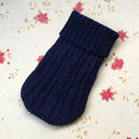 Cozy Cotton Pet Knitted Sweater for Winter Warmth  ourlum.com Navy XS United State