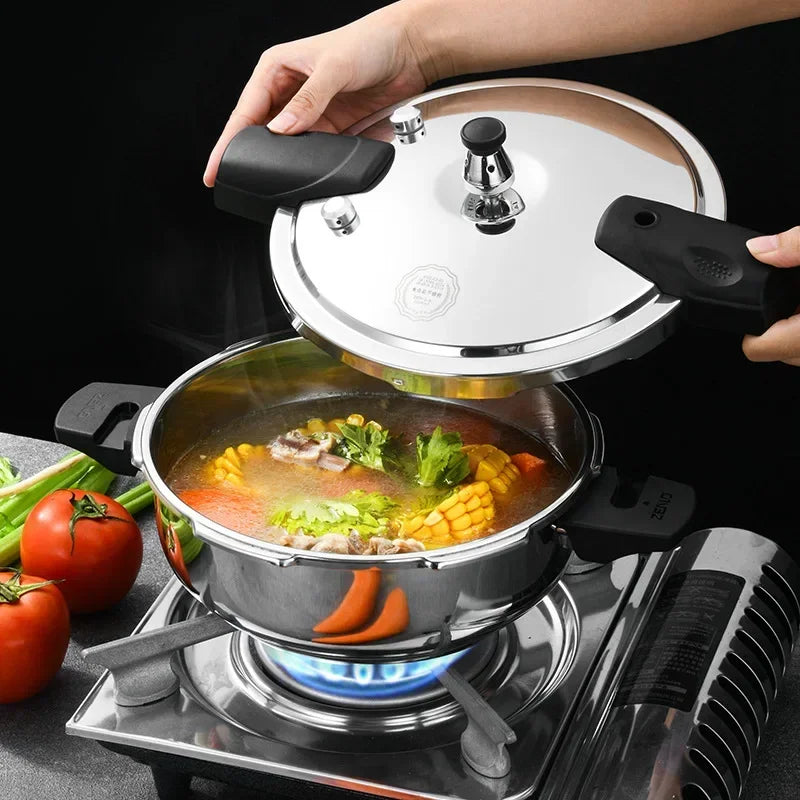 18cm Stainless Steel Pressure Cooker - Eco-Friendly, Non-Stick, Induction Compatible Kitchen Essential