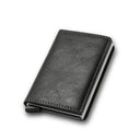 DIENQI Carbon RFID Wallet Male Mini Slim Money Card Holder