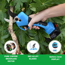 21V Cordless Electric Pruning Shears High-Carbon Steel Blades