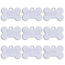 Wholesale 100Pcs Aluminium Bone Dog Tag Personalized Custom