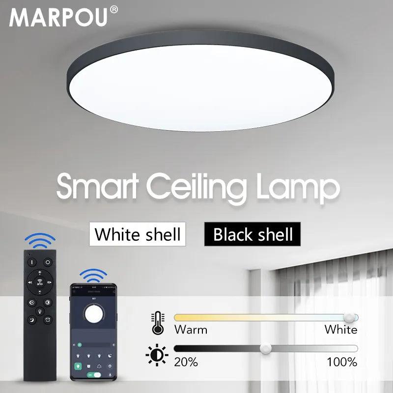 MARPOU Smart LED Ceiling Lights: Modern Remote-Control Bedroom Lighting  ourlum.com   