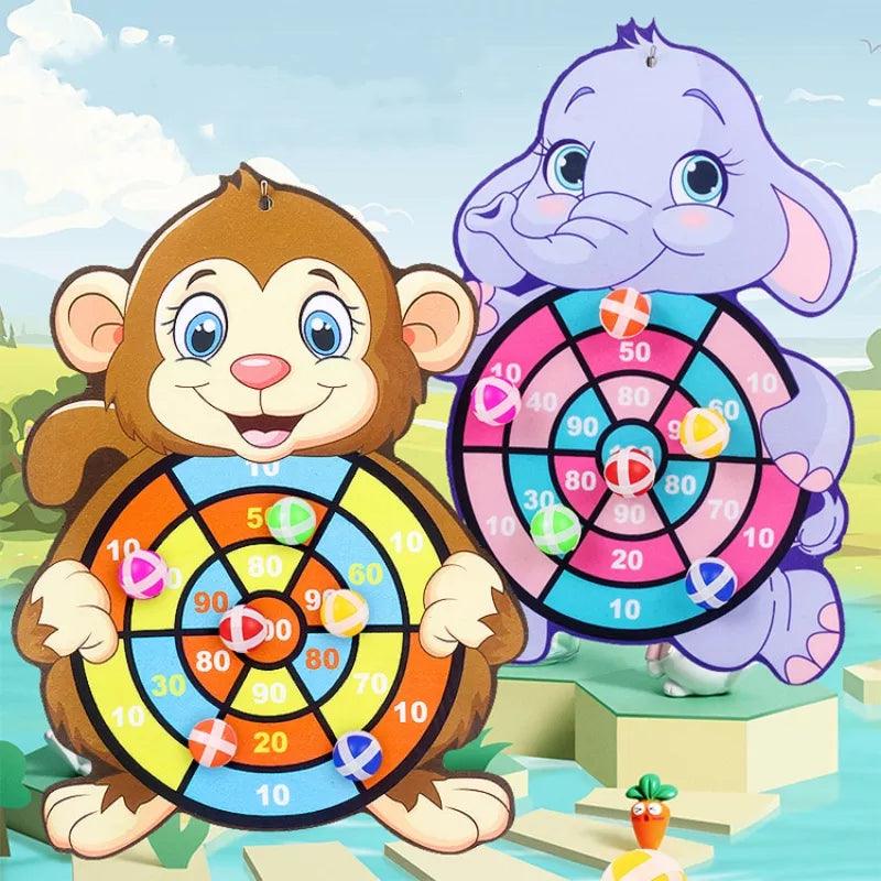 Children Cartoon Animal Dart Board Rabbit Family Interactive Toy  ourlum.com   