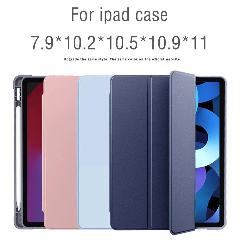 For iPad air 5 Case 2022 10.9 Air 4/3 2020 Pro 10.5 with Pencil Holder Cover 2018 9.7 air 2 11 2021 10.2 6/7/8/9/10th Generation  OurLum.com   