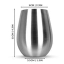 4PCS Stainless Steel Stemless Wine Glasses Unbreakable Cups