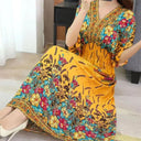 Casual Vintage Printed Dress: Retro Style and Comfort