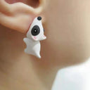 Animal Cartoon Stud Earrings: Playful Dinosaur Dog Whale