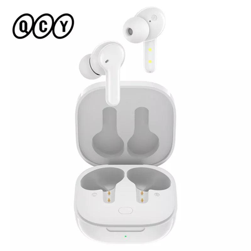 QCY T13 Wireless Bluetooth Earbuds with ENC Technology and Customizable EQ - 40-Hour Playback and 4-Mic Clear Calls  ourlum.com T13 White  