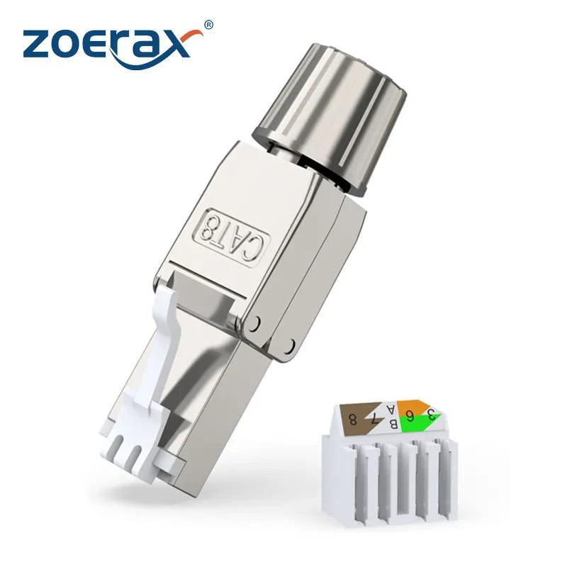 ZoeRax Toolless RJ45 Plug: High-Speed Cat Connector Solution  ourlum.com   