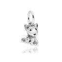 Sterling Silver Dog Charm Bead for Pandora Bracelet Jewelry