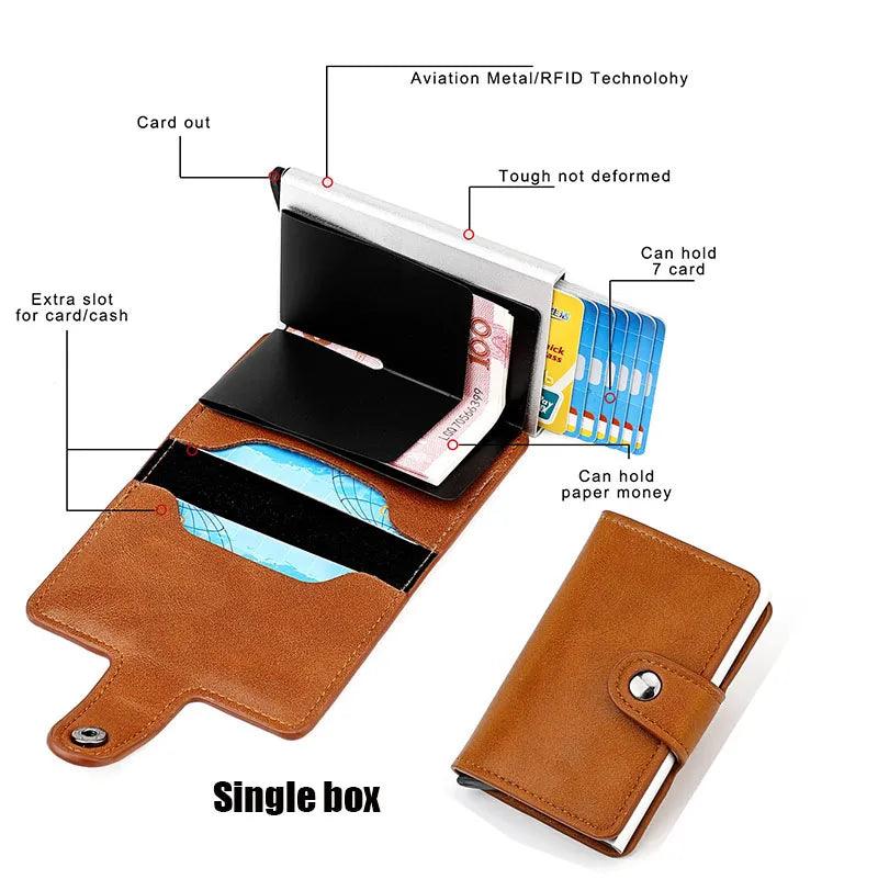 RFID Leather Wallet: Stylish Card Holder with Protection and Security  ourlum.com   