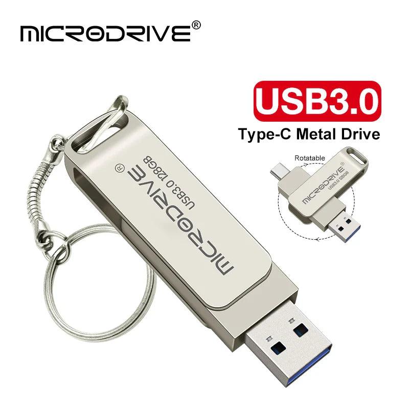 TYPE C USB Flash Drive 2 IN 1 Stick 128GB 256GB 512GB Memory Disk: Fast Data Transfer  ourlum.com   