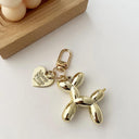 Balloon Dog Acrylic Keychain Set - Fun Accessories for Women & Couples  ourlum.com Metal Gold  