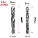 Hex Shank Titanium Plated HSS Tap Drill Bit Set for Metalworking