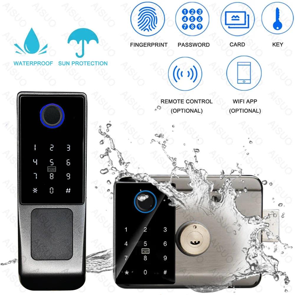 Smart Biometric Outdoor Lock: Secure WiFi Fingerprint Control  ourlum.com   