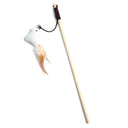 Teaser Feather Cat Wand Funny Interactive Pet Toy Stick