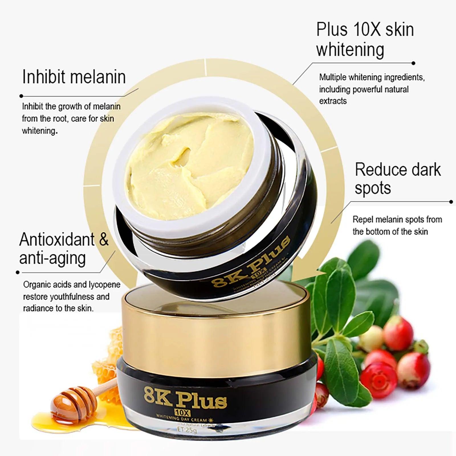 AILKE Lightening Face Cream, Reduce Dark Spots, Inhibit Melanin, With Collagen, Glutathione, For All Skin Types