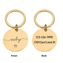 Customized Pet ID Tags for Dogs and Cats: Reflective, Engraved, Personalized  ourlum.com Gold 20X20mm 