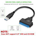 SATA To USB 3.0 Cable For 2.5 Inch External HDD SSD