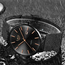 LIGE Men's Ultra Thin Fashion Watch Stylish Quartz Elegance