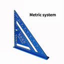 7-Inch Triangle Ruler: Ultimate Carpenter Tool for Precise Measurements  ourlum.com Blue Metric system  