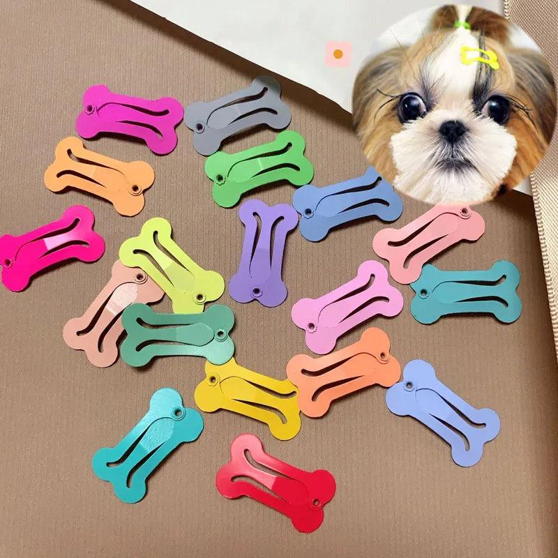 Colorful Bone Shape Dog Hair Clips for Pet Grooming Essentials  ourlum.com   