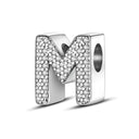 Hot Sale Silver Plated Color Letter Charm Beads for Women