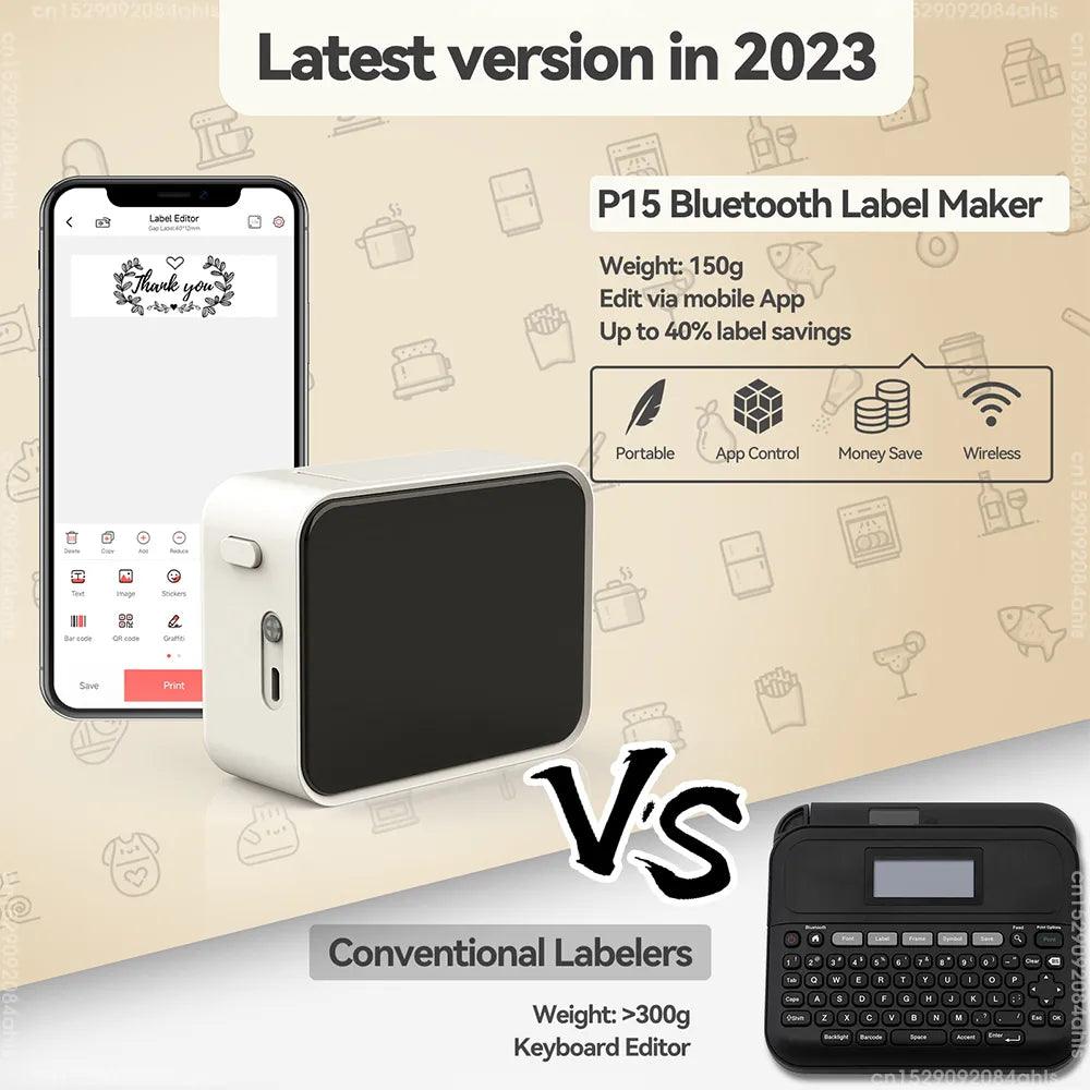 Portable Bluetooth Label Printer: Ink-Free Mini Sticker Maker  ourlum.com   