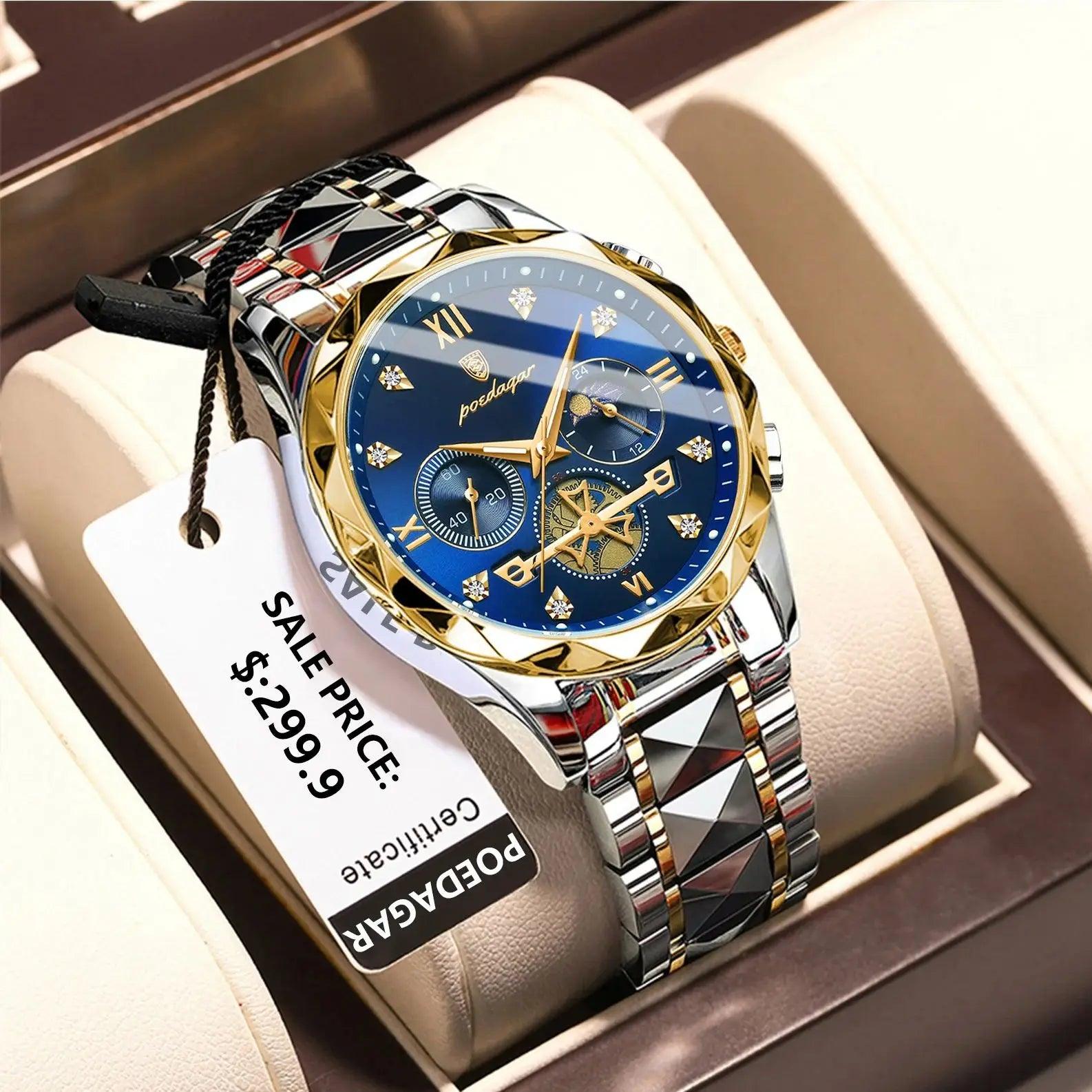 Luxury Waterproof Chronograph Watch for Men: Stylish & Durable Timepiece  ourlum.com   